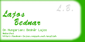 lajos bednar business card