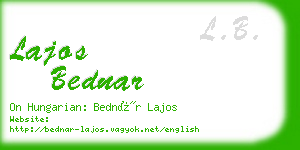 lajos bednar business card